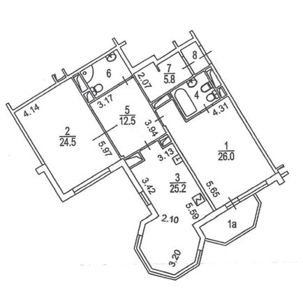 Продажа 3-комнатной квартиры 108 м², 4/20 этаж