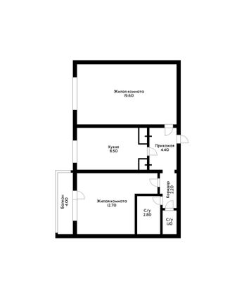 Продажа 2-комнатной квартиры 52,1 м², 9/9 этаж