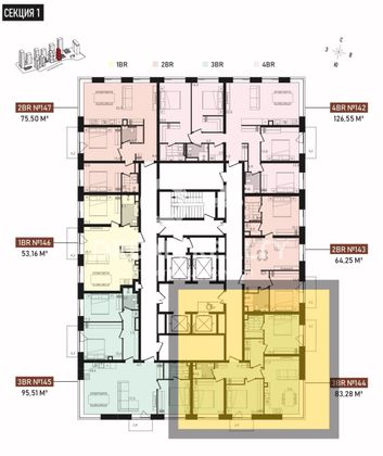 Продажа 3-комнатной квартиры 83,3 м², 20/26 этаж