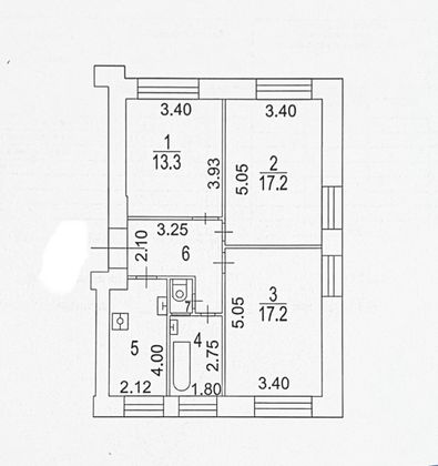 Продажа 3-комнатной квартиры 79,3 м², 1/5 этаж