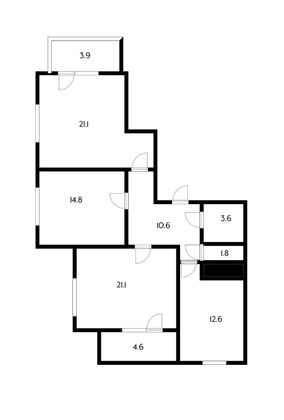 Продажа 3-комнатной квартиры 85,6 м², 11/15 этаж