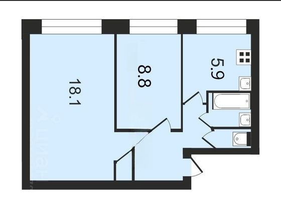 Продажа 2-комнатной квартиры 41,5 м², 4/5 этаж