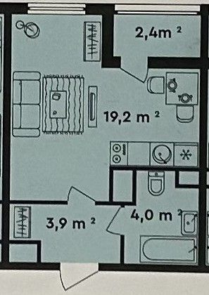 Продажа квартиры-студии 28,5 м², 13/25 этаж