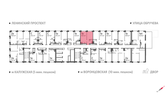 Продажа 1-комнатной квартиры 35,5 м², 17/58 этаж