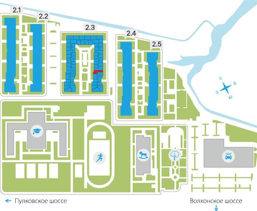 61,8 м², 2-комн. квартира, 2/5 этаж