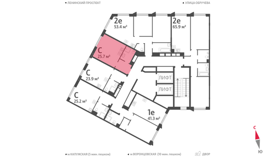 Продажа квартиры-студии 25,7 м², 10/58 этаж
