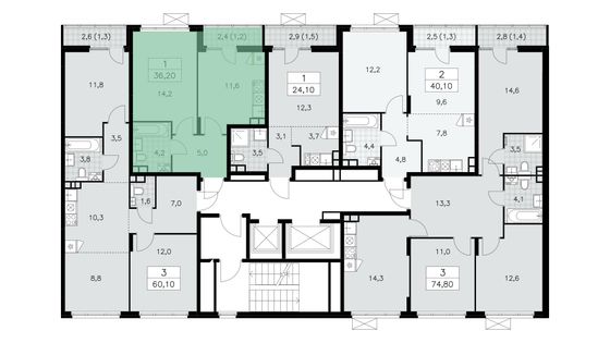 Продажа 1-комнатной квартиры 36 м², 10/15 этаж