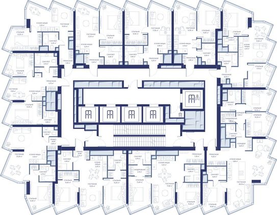 Продажа 1-комнатной квартиры 52,5 м², 17/34 этаж