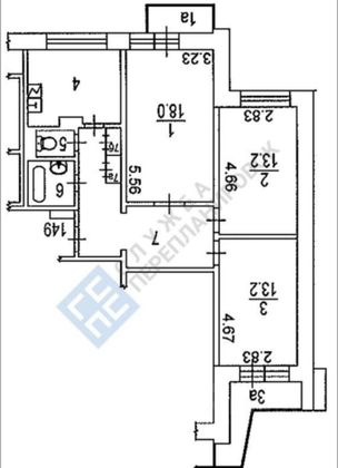 Продажа 3-комнатной квартиры 73,1 м², 15/16 этаж