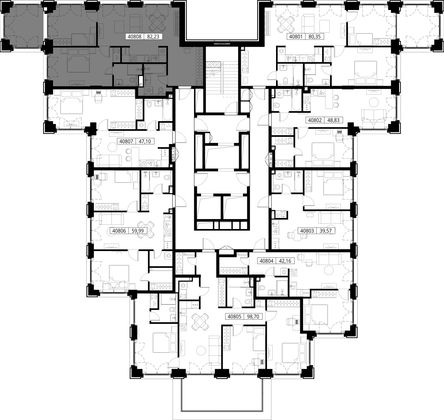 Продажа 2-комнатной квартиры 82,2 м², 8/15 этаж