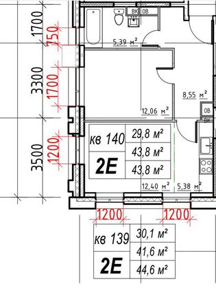 Продажа 2-комнатной квартиры 43,8 м², 16/31 этаж