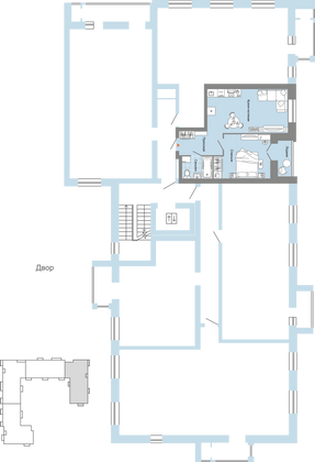 Продажа 2-комнатной квартиры 47 м², 6/8 этаж