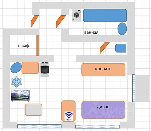 Продажа квартиры-студии 38,8 м², 11/12 этаж