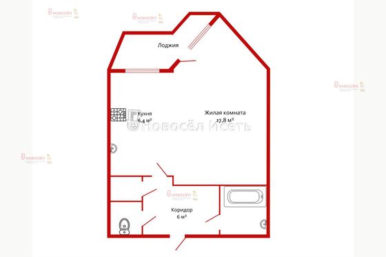 Продажа квартиры-студии 37,6 м², 4/15 этаж