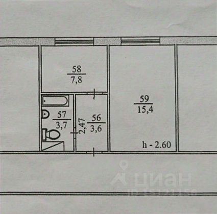 Продажа 1-комнатной квартиры 31,4 м², 8/8 этаж