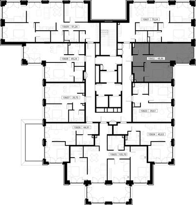 Продажа 1-комнатной квартиры 48,9 м², 6/15 этаж