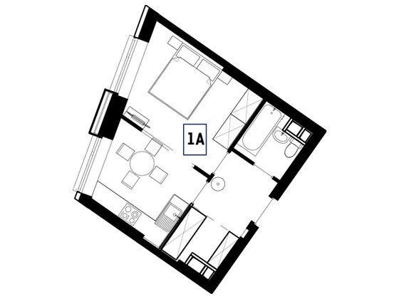 Продажа 1-комнатной квартиры 32,4 м², 6/58 этаж