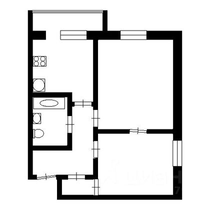 Продажа 2-комнатной квартиры 38 м², 4/12 этаж