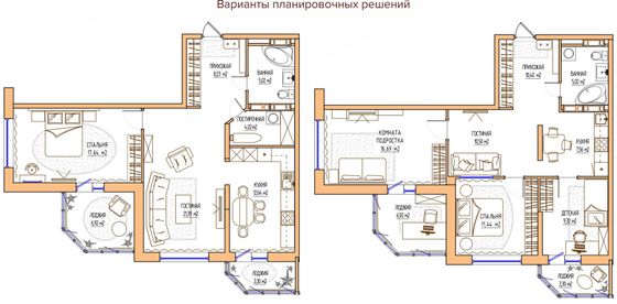 Продажа 2-комнатной квартиры 69,3 м², 10/17 этаж