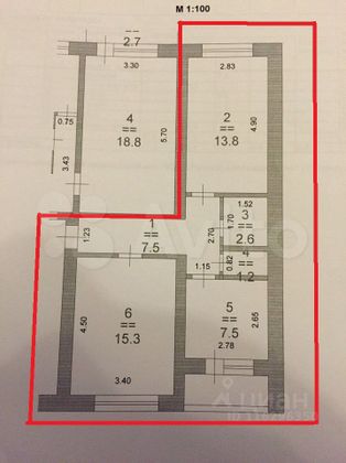 Продажа 2-комнатной квартиры 51 м², 2/5 этаж