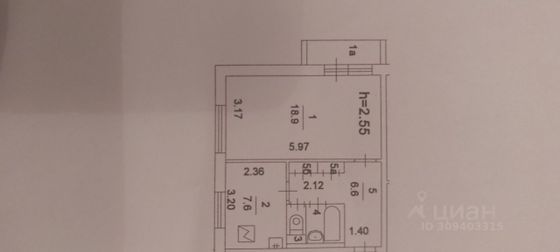 Продажа 1-комнатной квартиры 39 м², 1/9 этаж