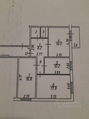Продажа 3-комнатной квартиры 76 м², 2/10 этаж