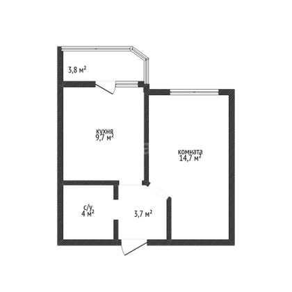 Продажа 1-комнатной квартиры 32 м², 19/22 этаж