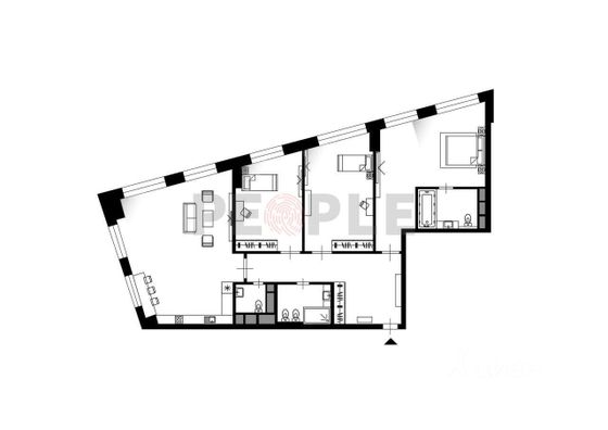 Продажа 4-комнатной квартиры 140,5 м², 13/23 этаж