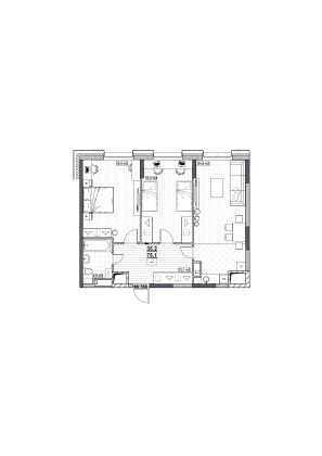 Продажа 2-комнатной квартиры 78,1 м², 5/24 этаж