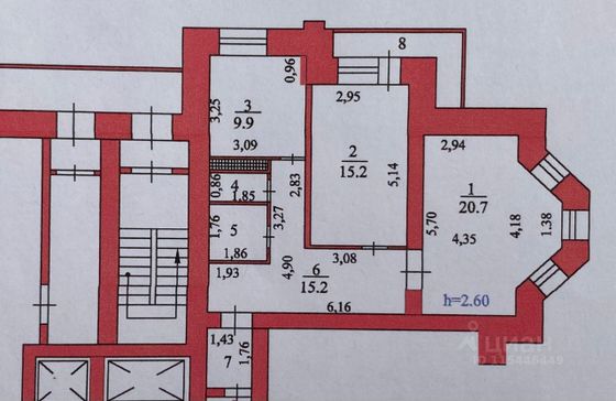 Продажа 2-комнатной квартиры 68,4 м², 3/16 этаж