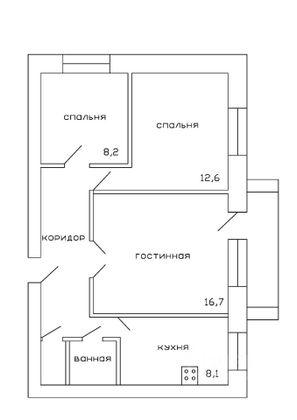 Продажа 3-комнатной квартиры 59,4 м², 5/5 этаж