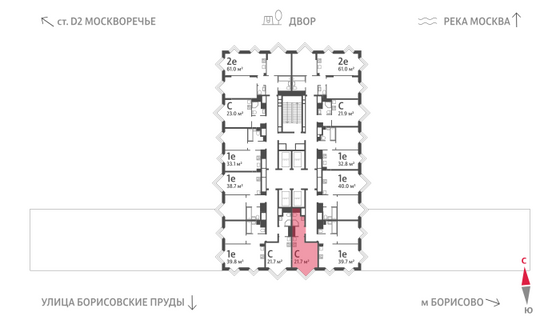 Продажа квартиры-студии 21,7 м², 30/30 этаж