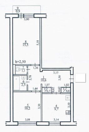 Продажа 2-комнатной квартиры 51,8 м², 2/5 этаж