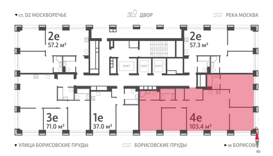 Продажа 4-комнатной квартиры 103,4 м², 18/52 этаж