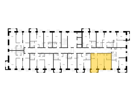 Продажа 2-комнатной квартиры 47,6 м², 4/10 этаж