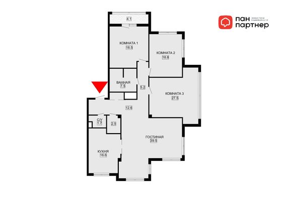 Продажа 3-комнатной квартиры 151,7 м², 2/7 этаж