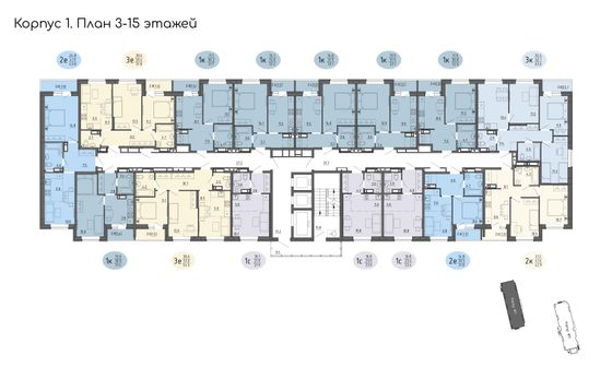 Продажа 3-комнатной квартиры 51,8 м², 12/25 этаж