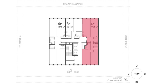 Продажа 3-комнатной квартиры 107 м², 12/15 этаж