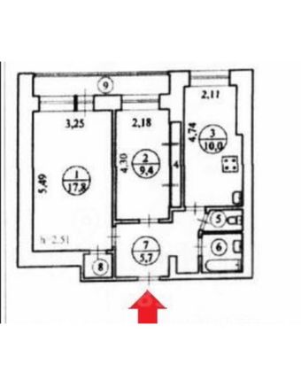 Продажа 2-комнатной квартиры 47,6 м², 4/5 этаж