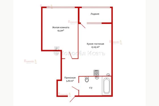 Аренда 2-комнатной квартиры 43 м², 21/25 этаж