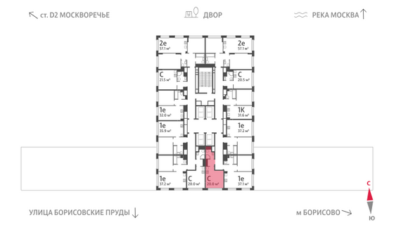 Продажа квартиры-студии 20 м², 21/30 этаж