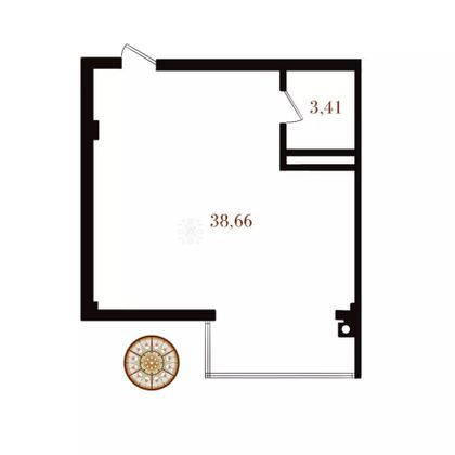Продажа квартиры-студии 42,1 м², 6/6 этаж