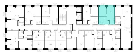 Продажа 1-комнатной квартиры 32 м², 10/10 этаж