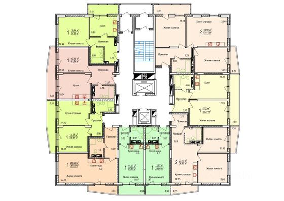 Продажа квартиры со свободной планировкой 39,9 м², 2/18 этаж