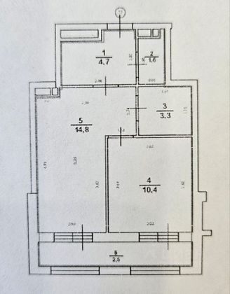 Продажа 1-комнатной квартиры 34,8 м², 5/6 этаж