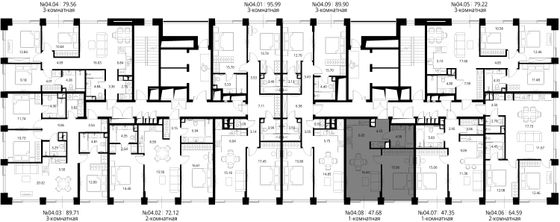 Продажа 1-комнатной квартиры 47,7 м², 4/10 этаж