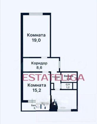 Продажа 2-комнатной квартиры 65,7 м², 9/17 этаж