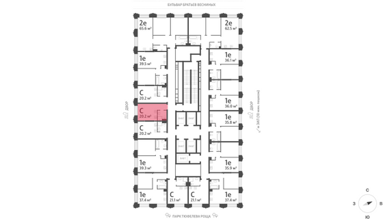 Продажа квартиры-студии 20,2 м², 21/43 этаж