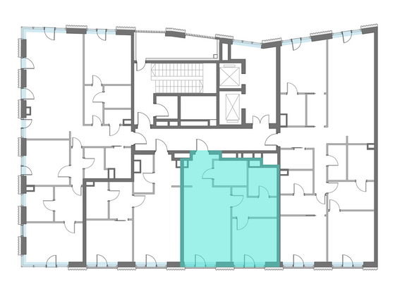 Продажа 1-комнатной квартиры 61,3 м², 2/9 этаж