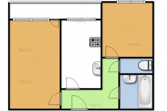 Продажа 2-комнатной квартиры 48 м², 11/16 этаж